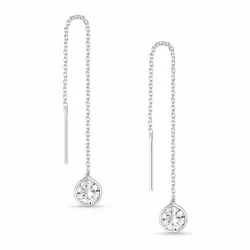 lange ketten ohrringe in Silber