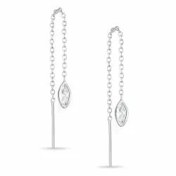 lange ketten ohrringe in Silber