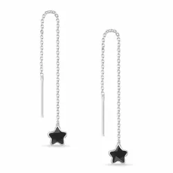 lange ketten ohrringe in Silber