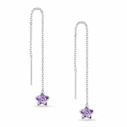 lange ketten ohrringe in Silber