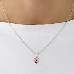 Herz Marienkäfer Anhänger aus Silber - Little Ones
