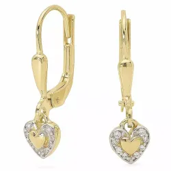 Herz Ohrringe in 9 Karat Gold mit