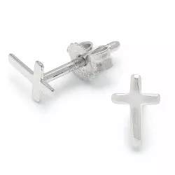 5 x 7 mm Kreuz Ohrstecker in Silber