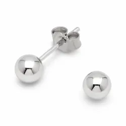 5 mm Kugel Ohrstecker in Silber
