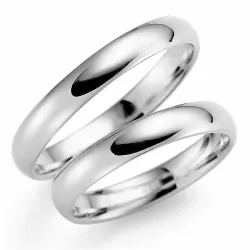 3,5 mm trauringe aus 14 Karat Weißgold - set