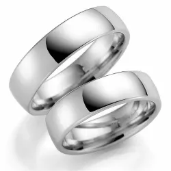 Breite 6 mm trauringe aus 9 karat weißgold - set