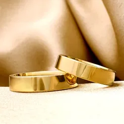 5 mm trauringe aus 9 Karat Gold - set