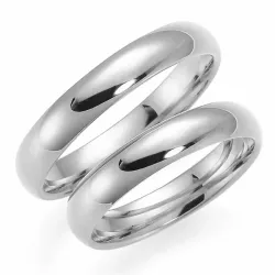 4 mm trauringe aus 14 Karat Weißgold - set