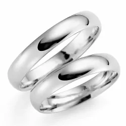 4 mm trauringe aus 14 Karat Weißgold - set