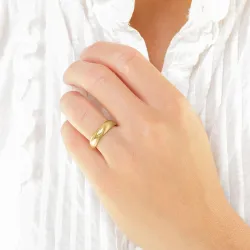 5 und 4 mm trauringe aus 14 Karat Gold 0,03 ct - set