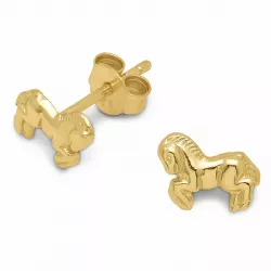 Pferde Ohrringe in vergoldetem Silber