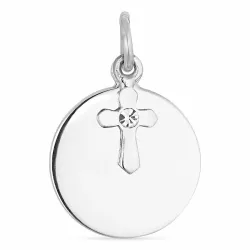 runder Kreuz Anhänger aus Silber