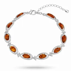 Elegant Bernstein Armband aus Silber