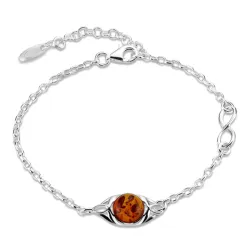 Bernstein Armband aus Silber