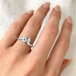 strukturierter Fingerring aus Silber
