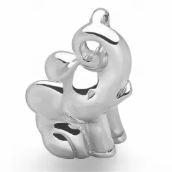 Elefant Anhänger aus rhodiniertem Silber