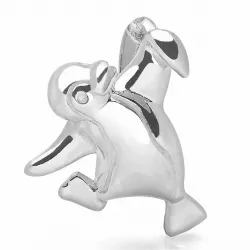 Pinguin Anhänger aus rhodiniertem Silber
