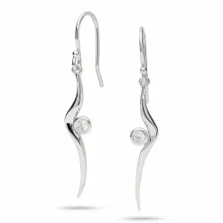 Schmuck: Zirkon Ohrringe in rhodiniertem Silber