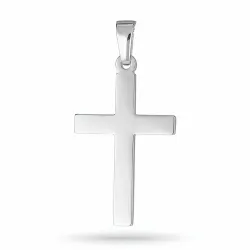 12 x 18 mm Kreuz Anhänger aus rhodiniertem Silber - Amoré