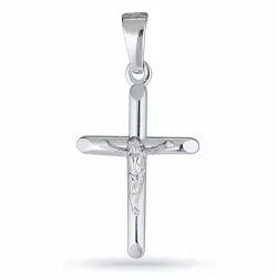 Jesus Kreuz Anhänger aus rhodiniertem Silber - Amoré