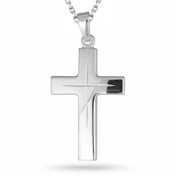 Kreuz Halskette aus Silber und Anhänger aus Silber - Amoré