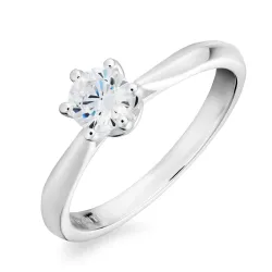 Zirkon Solitärring aus Silber