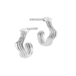 Sistie x Silke Halbkreolen in Silber