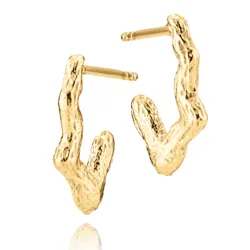 Sistie Universe Halbkreolen in vergoldetem Sterlingsilber