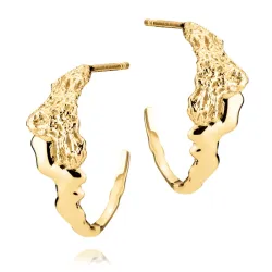 Sisite x Josephine Halbkreolen in vergoldetem Sterlingsilber