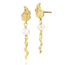 Sistie Ophelia Perle Ohrstecker in vergoldetem Sterlingsilber