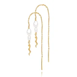 Sistie Rosa Ohrringe in vergoldetem Sterlingsilber