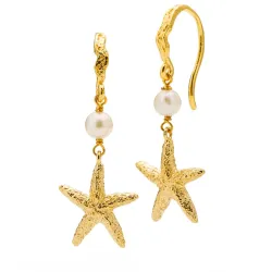 Sistie Selina Seestern Ohrringe in vergoldetem Sterlingsilber