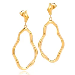 Sistie2ND Wavy Ohrringe in vergoldetem Edelstahl