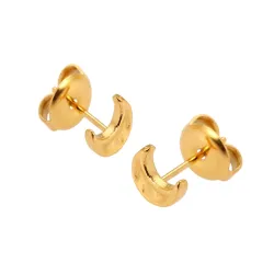 Sistie2ND Sirena Mond Ohrstecker in vergoldetem Edelstahl
