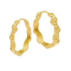 24 mm Sistie2ND Kreole in vergoldetem Edelstahl