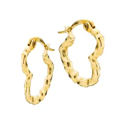 Sistie2ND Sia Herz Kreole in vergoldetem Edelstahl