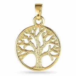 19 mm lebensbaum anhänger aus vergoldetem sterlingsilber