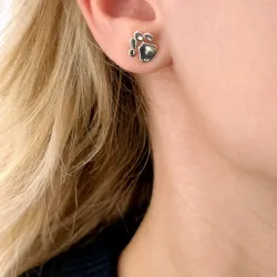 Pfote Silberohrringe in Silber - Little Ones