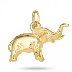 Breit elefant anhänger aus vergoldetem sterlingsilber