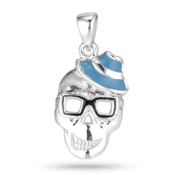 Smart totenkopf anhänger aus silber