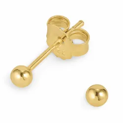 3 mm kugel ohrringe in vergoldetem silber