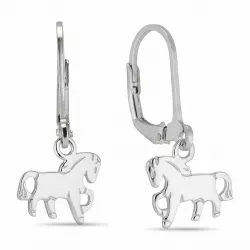 lange Pferde Ohrringe in Silber
