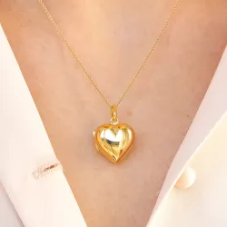 Herz Medaillon aus vergoldetem Sterlingsilber