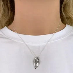 Mutter und Kind Anhänger aus Silber