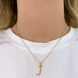 buchstab j Anhänger aus vergoldetem Sterlingsilber - My Letter