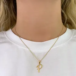 buchstab p Anhänger aus vergoldetem Sterlingsilber - My Letter