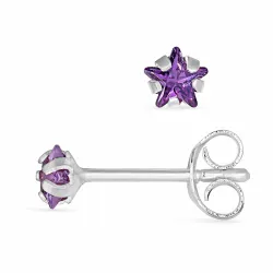 4 mm Stern Zirkon Ohrstecker in Silber - Little Ones