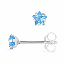 4 mm Stern Zirkon Ohrstecker in Silber - Little Ones