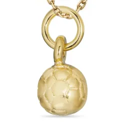 Fußball Halskette aus vergoldetem Sterlingsilber und Anhänger aus vergoldetem Sterlingsilber