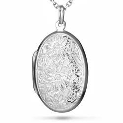 Blumen Halskette aus Silber und Anhänger aus Silber